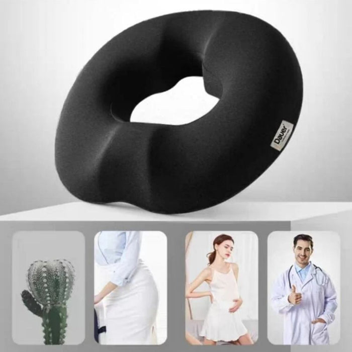 Cojín Anti-hemorroides Carbón de Bambú , Gel - Negro