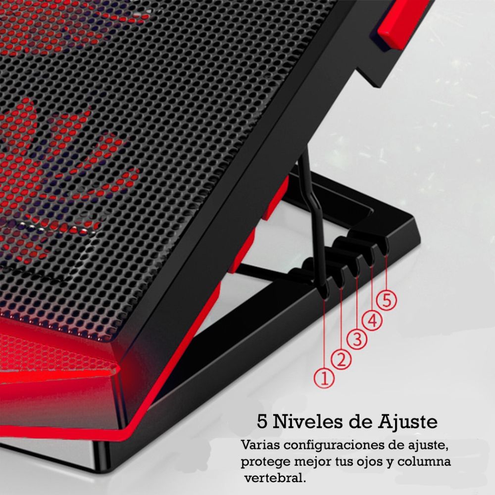 Cooler para Laptop Nuoxi Iceman 1 GAMER  Rojo