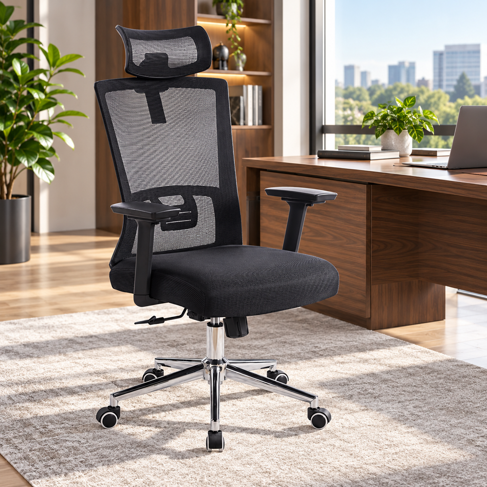 Silla Gerencial Ergonómica  Focus 3D – Negro