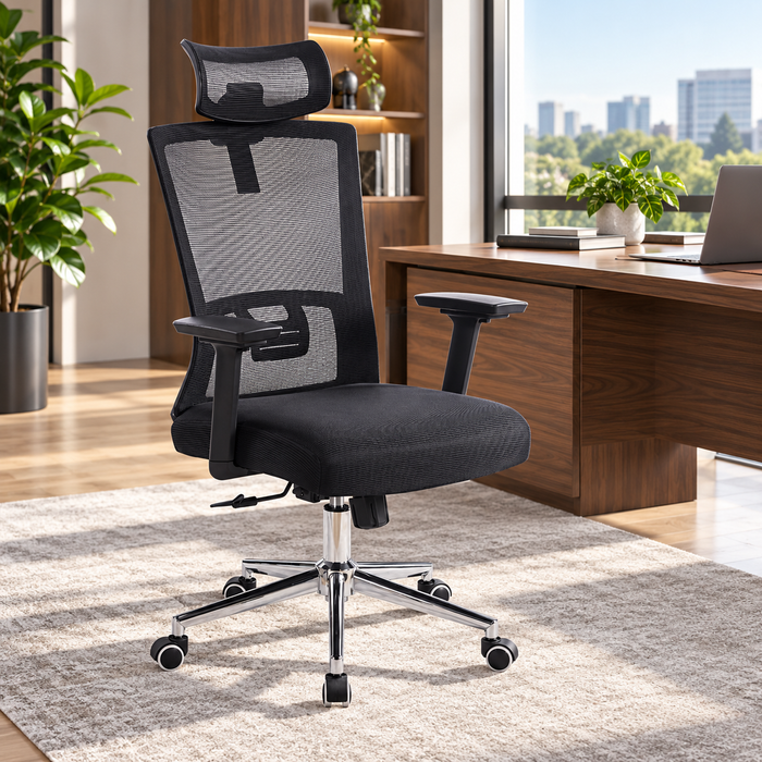 Silla Gerencial Ergonómica  Focus 3D – Negro