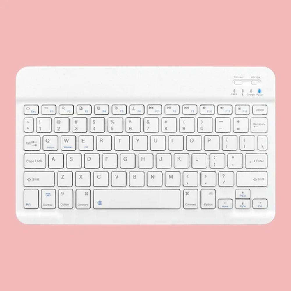 Teclado y mouse Bluetooth ultra fino Blanco