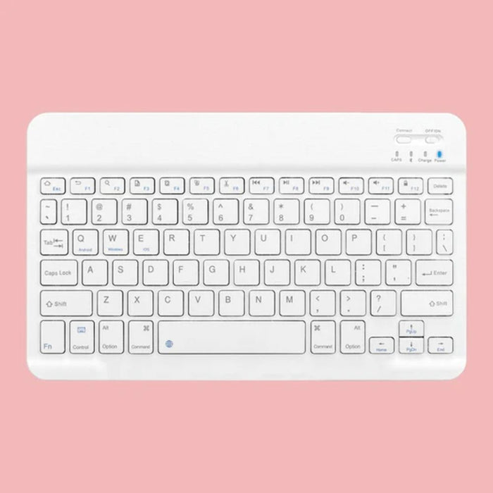 Teclado y mouse Bluetooth ultra fino Blanco