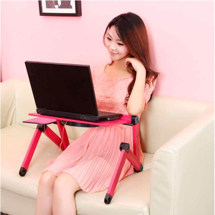 Smart Table - Mesa Cooler Plegable con posa mouse - Fucsia
