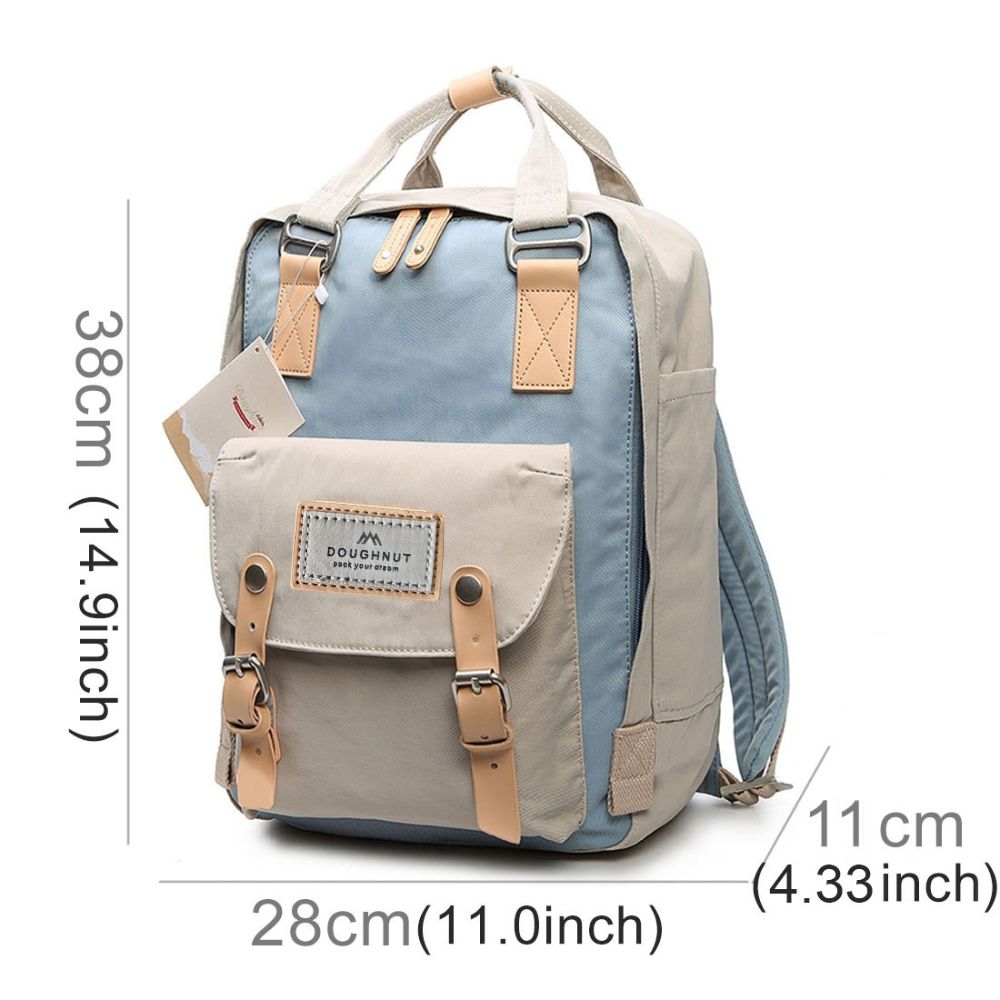 Mochila Doughnut Celeste y Gris