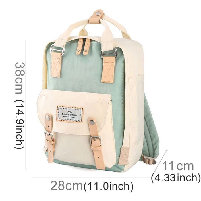 Mochila Doughnut Marfil y verde