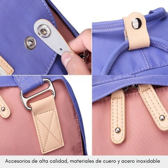 Mochila Doughnut azul oscuro y rosa