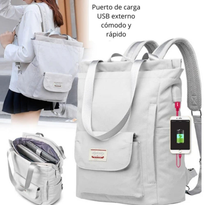 Mochila Apirily Gris