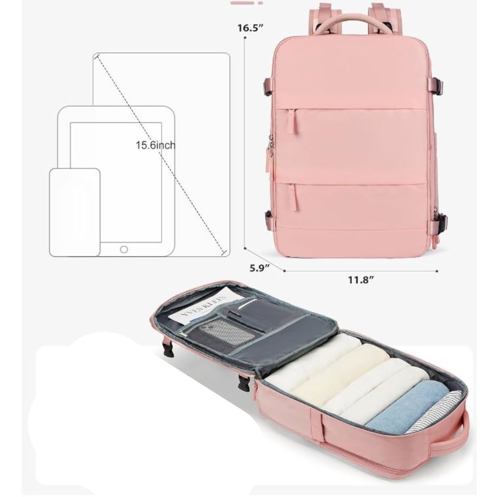 Mochila Viajera para Cabina Premium Rosado