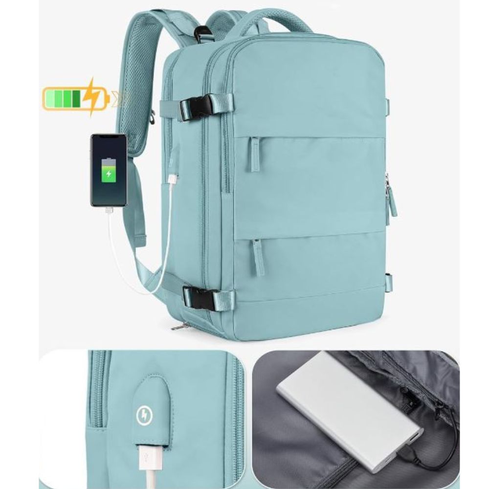Mochila Viajera para Cabina Premium Verde Claro