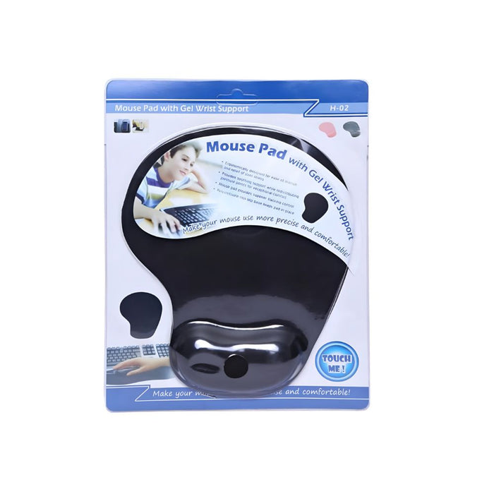 Mouse Pad Ergonomico con Gel - Negro