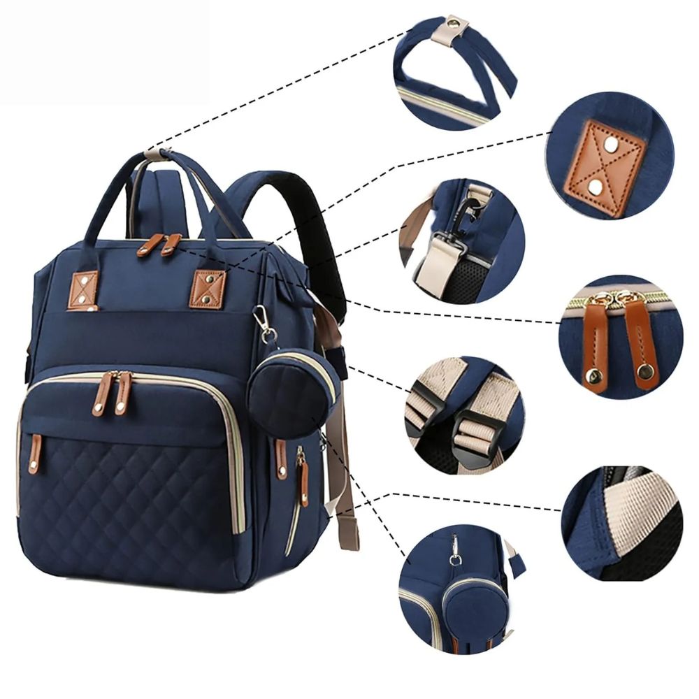 Mochila pañalera confort Azul
