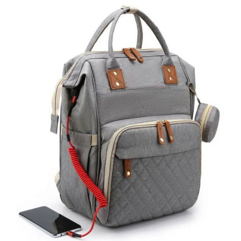 Mochila pañalera confort Gris