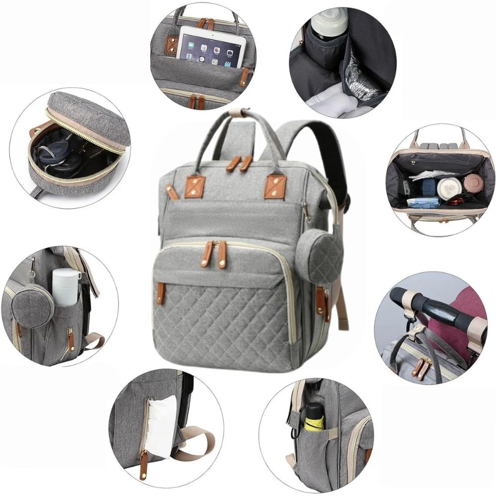 Mochila pañalera confort Gris