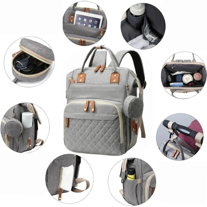 Mochila Para Pañales Mommore - 17L, Con Cambiador Y Bolsillos Aislados, Ligera Y Resistente Al Agua, Ideal Para Mamás
