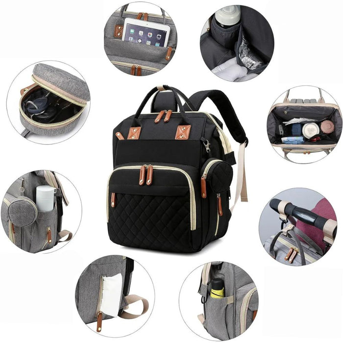 Mochila pañalera confort Negro