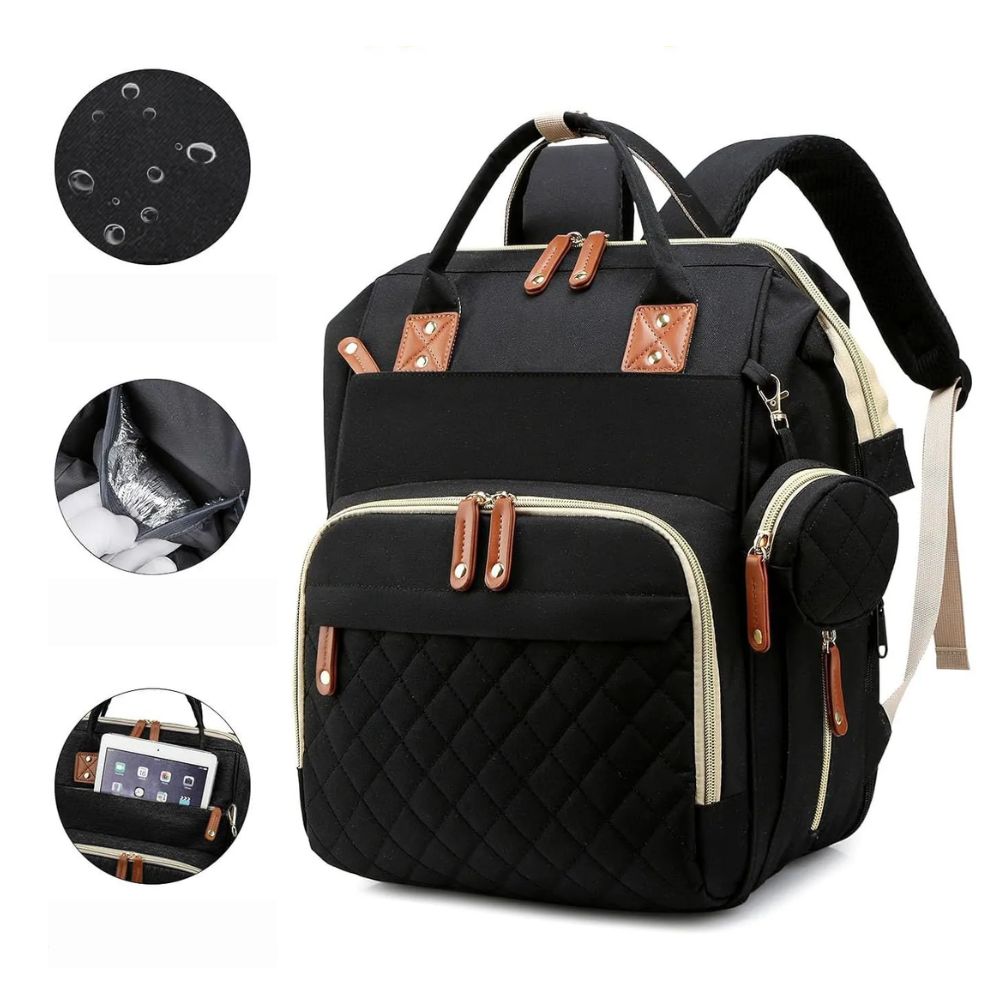 Mochila pañalera confort Negro