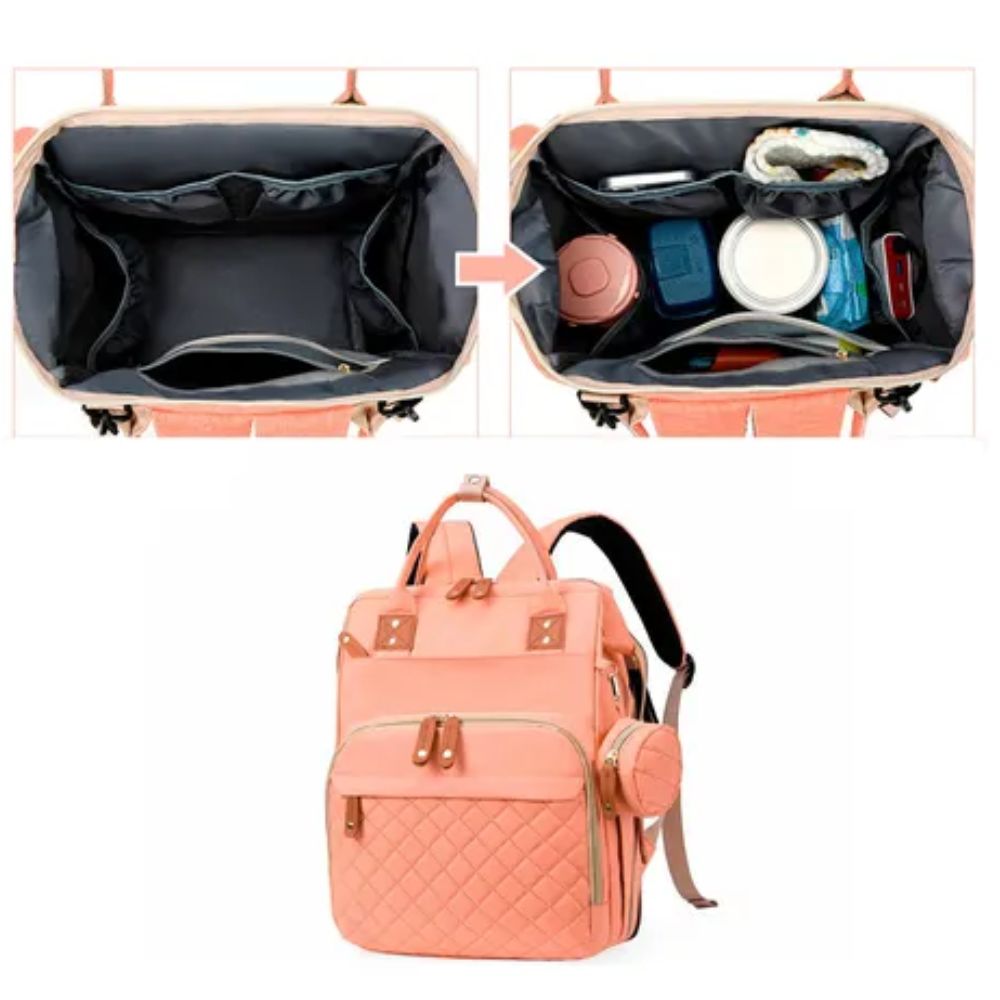 Mochila pañalera confort Rosado