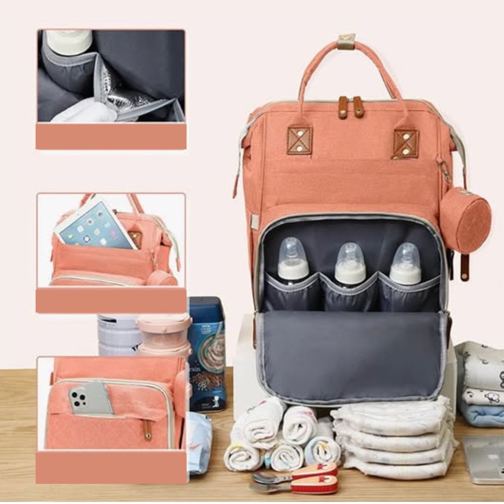Mochila pañalera confort Rosado
