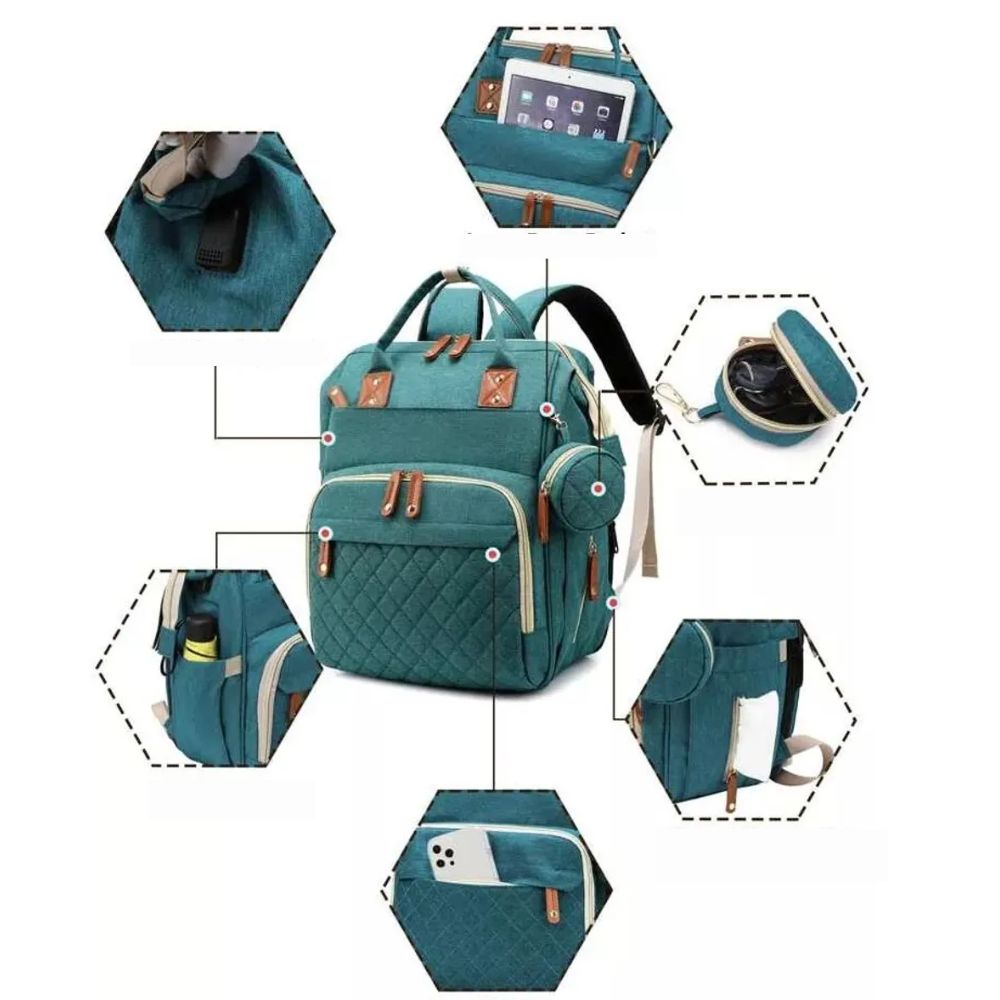 Mochila pañalera confort Verde