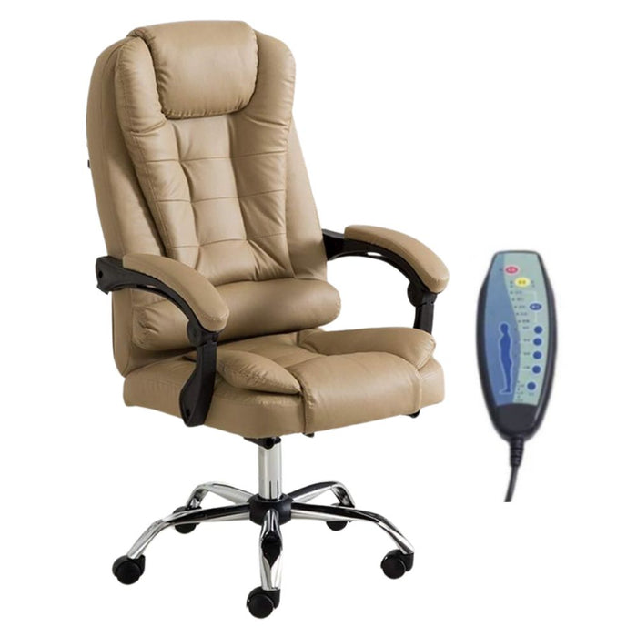 Silla ergonómica gerencial 7 vibromasajes - Cappuccino