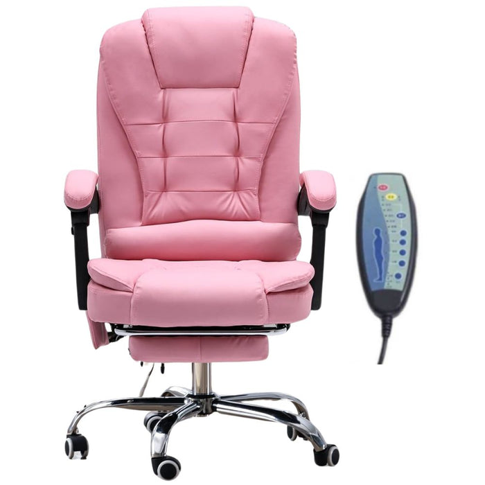 Silla ergonómica gerencial 7 vibromasajes - Rosado
