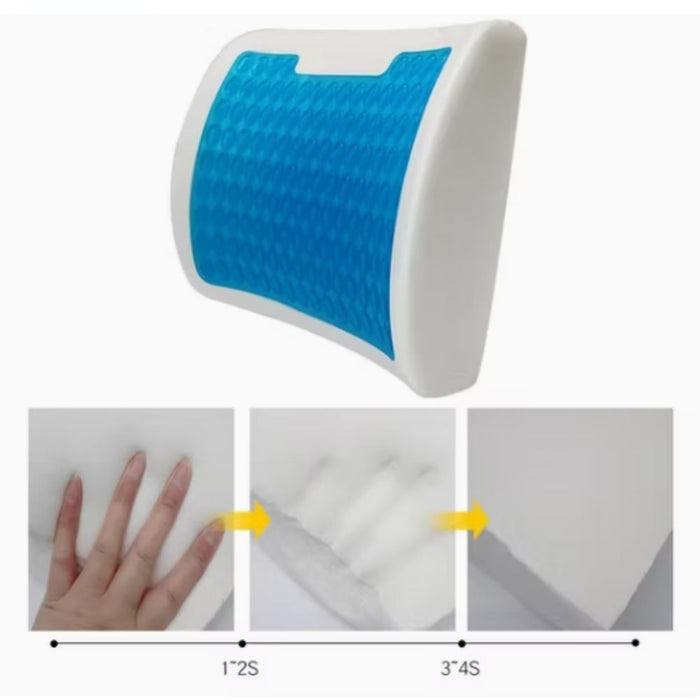 Respaldar cintura con gel, Azul