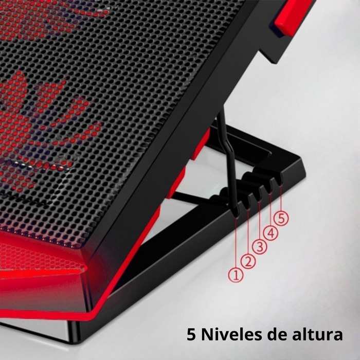 Cooler para Laptop Nuoxi Iceman 1 GAMER  Rojo