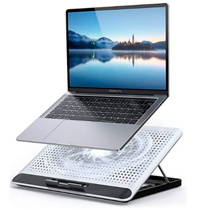 Cooler para laptop de Aluminio Nuoxi Q5 - Plateado