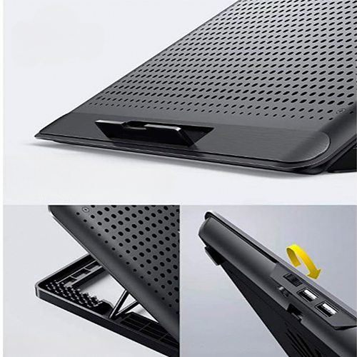 Cooler para laptop de Aluminio Nuoxi Q5 Negro