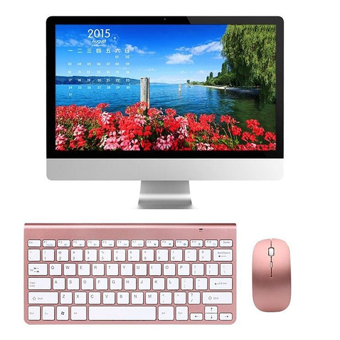 Teclado & Mouse Inalámbrico Plateado